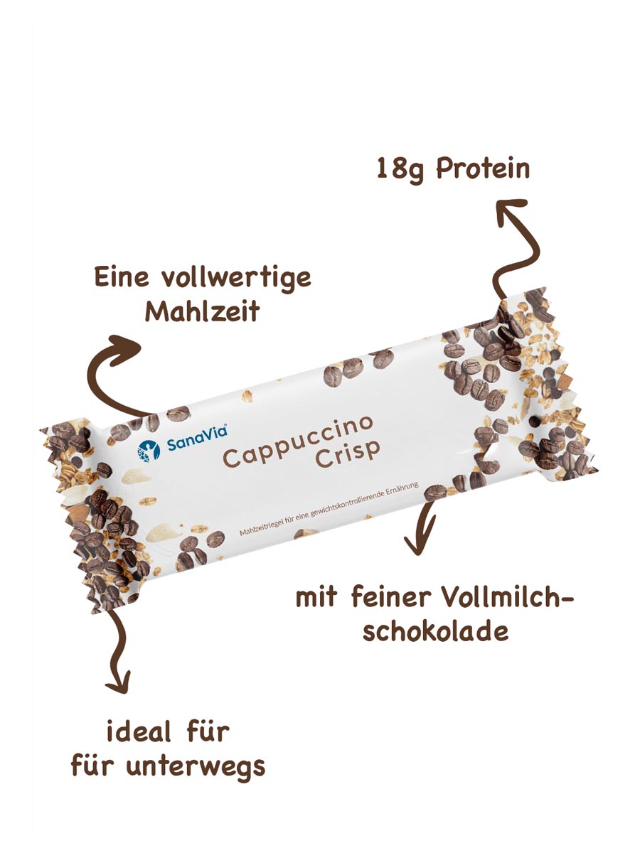 BCM Cappuccino Crisp Riegel - 3 Stück BCM Diät
